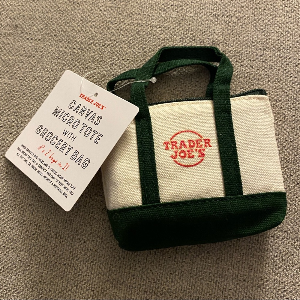 Trader Joe’s Micro Tote Bag Green